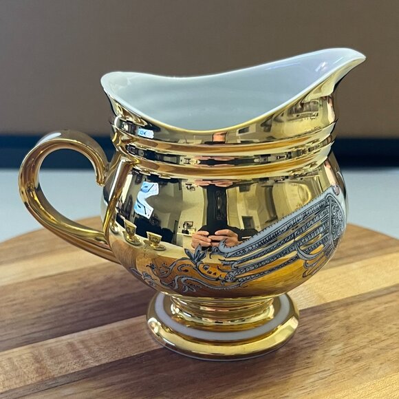 Rare Vintage Hollóháza Art Deco Porcelain Hand-Painted w/24K Gold 17-Pc. Tea Set - Picture 7 of 16